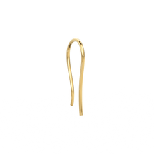 Load image into Gallery viewer, 18x9mm 0.80mm 21 Gauge 18k Solid Yellow Gold Earwires Pair for Half Drilled Gemstones