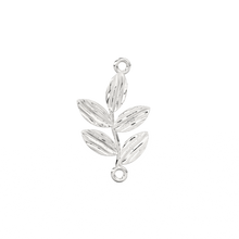 Load image into Gallery viewer, 18k Solid Yellow Leaf Connector 15x10mm with 2.20mm Closed Jump Rings Finding