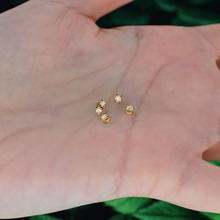 Load image into Gallery viewer, 14k Solid Yellow Gold 3mm 6mm Diamond Eternity Rondelle Designer Wheel Bead / Diamond Finding / Jewelry Making Essential - Jalvi & Co.