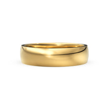Load image into Gallery viewer, 6MM Gold Wedding Band/ 5MM CLASSIC DOME Polished Mens & Womens Wedding Ring by Jalvi Co / Also available Rose Gold, White Gold - Jalvi & Co.