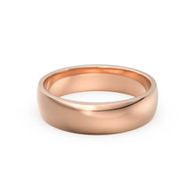 Load image into Gallery viewer, 6MM Gold Wedding Band/ 5MM CLASSIC DOME Polished Mens & Womens Wedding Ring by Jalvi Co / Also available Rose Gold, White Gold - Jalvi & Co.