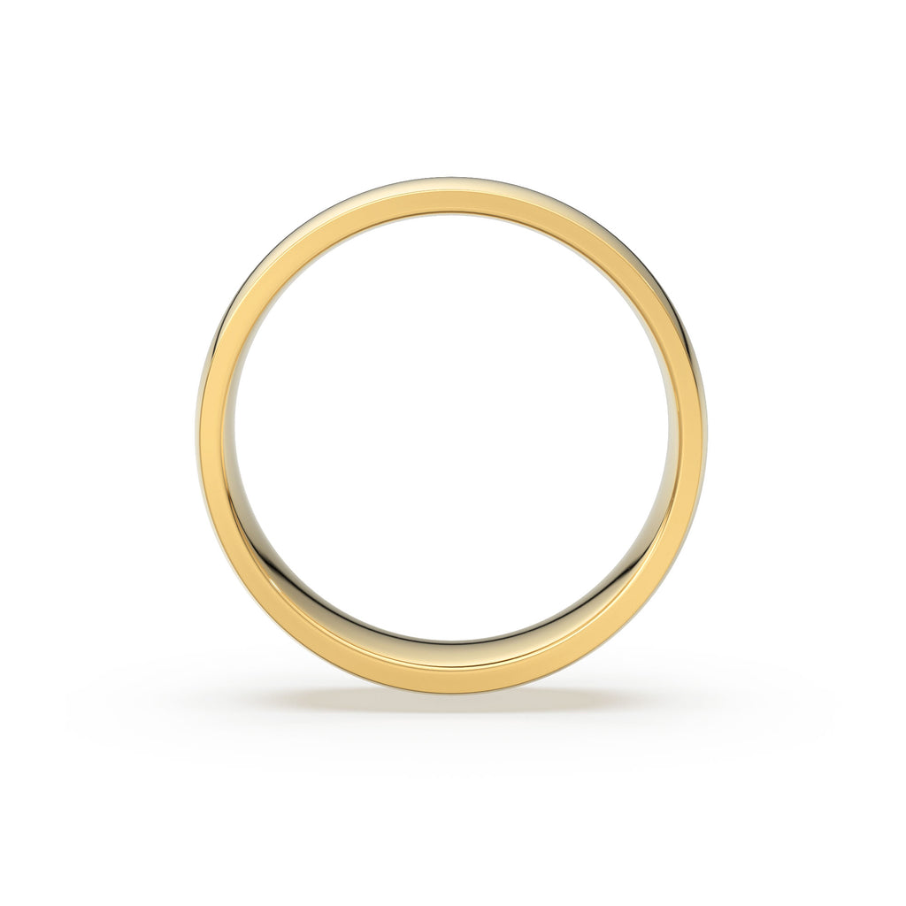 6MM Gold Wedding Band/ 5MM CLASSIC DOME Polished Mens & Womens Wedding Ring by Jalvi Co / Also available Rose Gold, White Gold - Jalvi & Co.