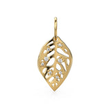 Dainty Gold Monstera Leaf Charms Pendant, 21mm Long Leaf charm, Diamond Gold Charms, Textured Gold Necklace Charm, Gold Charms for Bracelet