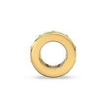 Load image into Gallery viewer, Diamond Eternity Wheel 14k Solid Gold Rondelle Spacer Finding Bead, Diamond Spacer, Diamond Finding, Solid Gold Bead, 6mm 8mm 10mm - Jalvi &amp; Co.