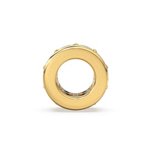 Load image into Gallery viewer, Diamond Eternity Wheel 14k Solid Gold Rondelle Spacer Finding Bead, Diamond Spacer, Diamond Finding, Solid Gold Bead, 6mm 8mm 10mm - Jalvi & Co.