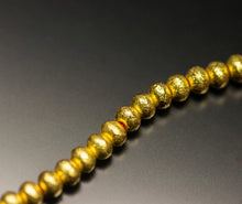 Load image into Gallery viewer, 10pc, 8mm Handmade 18k Solid Gold Handmade Textured Rondelle Hollow Beads Spacer Findings St Patricks Day