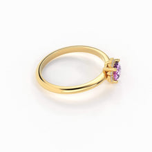 Load image into Gallery viewer, 0.80 Carat Pink Sapphire Luxury Engagement Ring / Snowflake Dainty Gold Sapphire Ring / Halo Ring / Dainty Diamond Gemstone Cocktail Ring - Jalvi & Co.