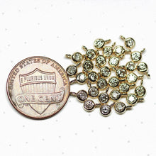 Load image into Gallery viewer, 14k Solid Gold / Real Diamond / Charm Pendant / Bezel / Jewelry Finding / Diamond Connector / Diamond Charm St Patricks Day