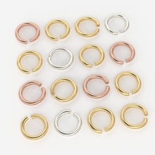 Load image into Gallery viewer, 3.5MM 22 Gauge 14k Solid Yellow Gold Open Jump Rings (10 pieces)