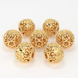 18k Solid Gold Designer Old Fashioned Tribal Round Granulation Spacer Bead Finding 6mm 8mm 10mm St Patricks Day