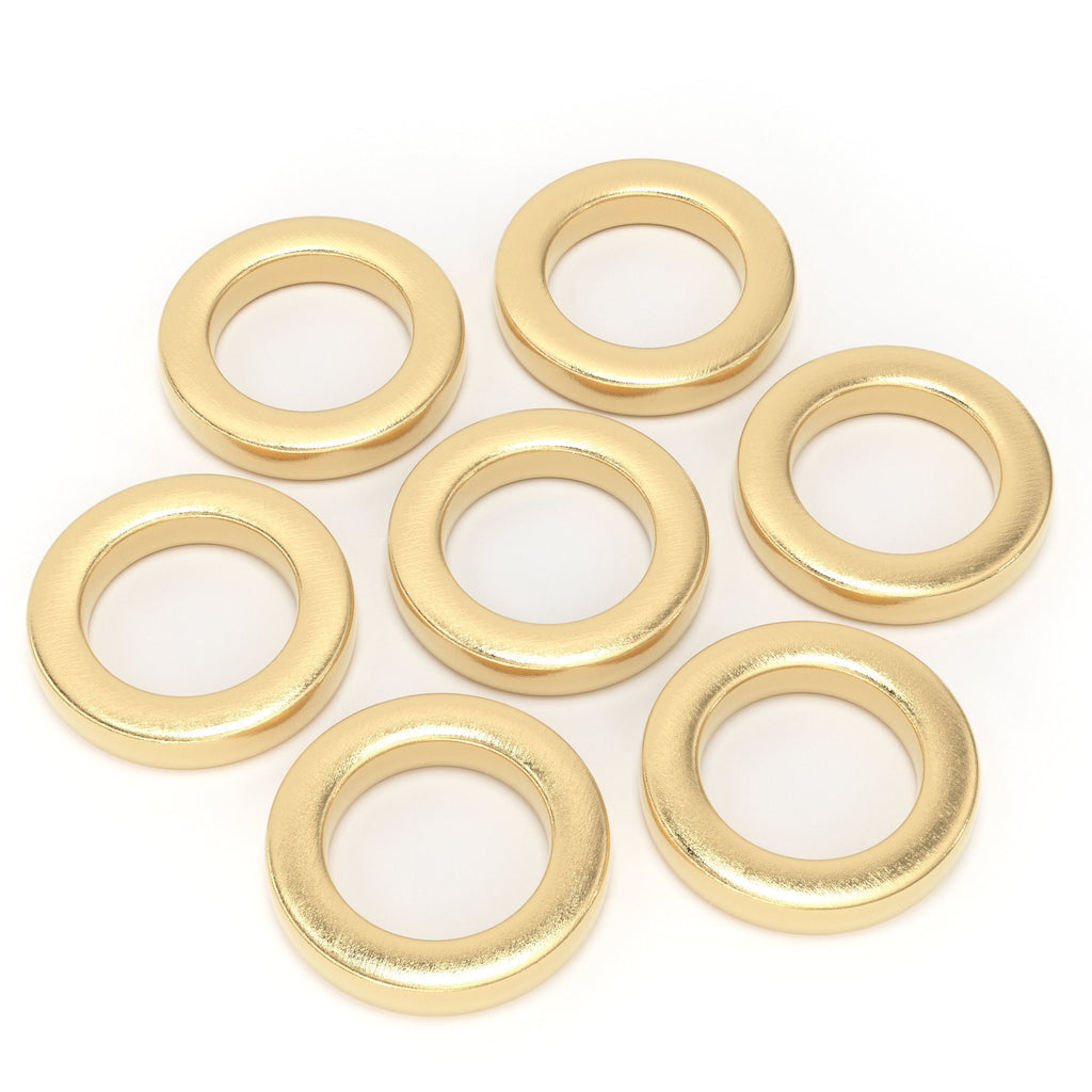 5.5MM 19 Gauge 18K Solid Yellow Gold Round CLOSED Jump Ring Finding Brushed Finish