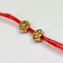 Load image into Gallery viewer, 4.2mm 18k Solid Yellow Gold Fancy Bali Spacer Findings Beads Pair St Patricks Day