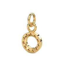 Load image into Gallery viewer, 14k Solid Gold Diamond Round Charm / Petite Dainty Brilliant Diamond Charm / Diamond Pendant / Sale St Patricks Day