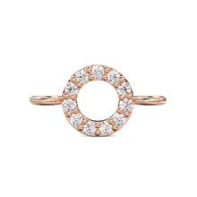 Load image into Gallery viewer, 14k Solid Gold Diamond Round Connector / Dainty Brilliant Diamond Connector / Diamond Spacer / Labour Day Sale St Patricks Day