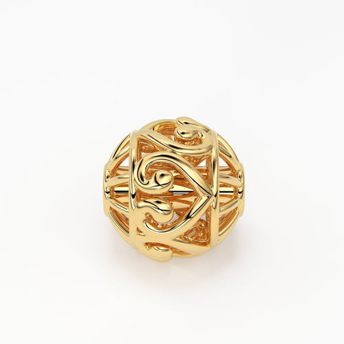2pc Dainty Designer Solid Gold 14k 18k Handmade Gold Spacer Bead Jewelry Making Supply available in 5mm St Patricks Day