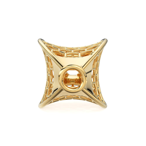 2pc Honeycomb X Solid Gold 14k 18k Handmade Gold Spacer Bead Jewelry Making Supply available in 15.70mm Christmas Gift