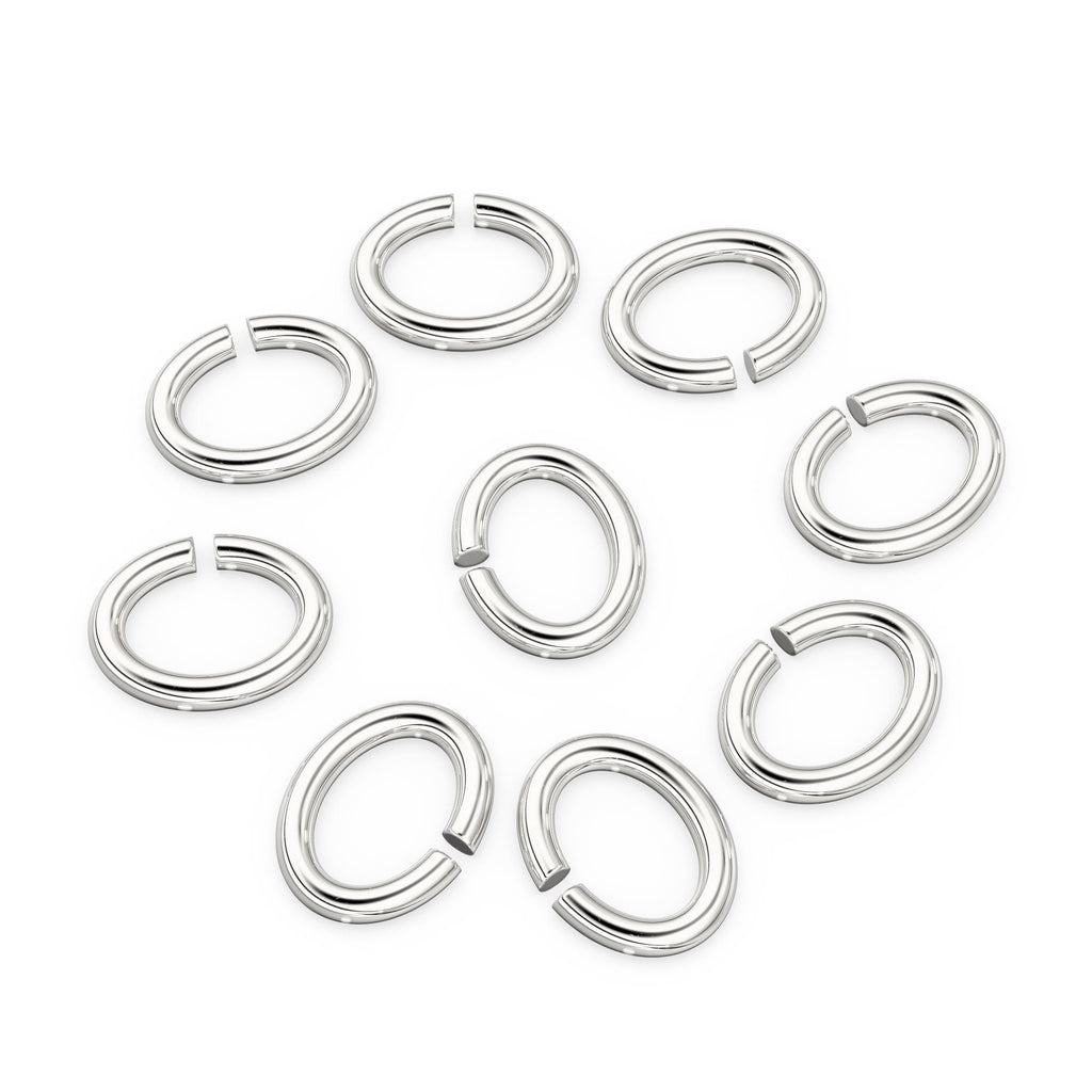 3mmx4mm 14k Solid Yellow Gold Oval Open Jump Rings 10 pieces Jewelry Making Supplies St Patricks Day