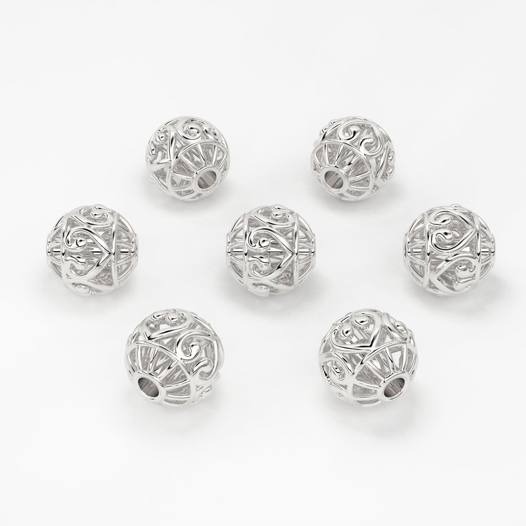 2pc Dainty Designer Solid Gold 14k 18k Handmade Gold Spacer Bead Jewelry Making Supply available in 5mm St Patricks Day