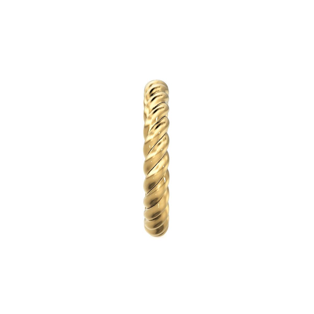 3mm Twisted Rope Design 14k 18k Solid Gold Jump Ring Bail / Gold Finding / Jewelry Making Supply / Essential Supply St Patricks Day