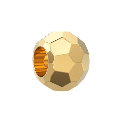 4x3mm Faceted Solid Yellow Gold Rondelle Spacer Beads