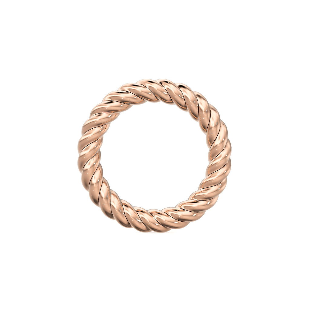 3mm Twisted Rope Design 14k 18k Solid Gold Jump Ring Bail / Gold Finding / Jewelry Making Supply / Essential Supply St Patricks Day