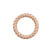 Load image into Gallery viewer, 3mm Twisted Rope Design 14k 18k Solid Gold Jump Ring Bail / Gold Finding / Jewelry Making Supply / Essential Supply St Patricks Day