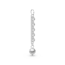 Load image into Gallery viewer, Dangling Pearl and Bezel Set Diamond 14k 18k Solid Gold Earrings Finding / Diamond Finding / Pearl Diamond Earrings - Jalvi & Co.