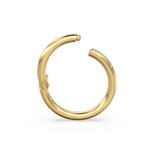 Load image into Gallery viewer, 18mm Round Profile Clicker Gold Clasp / 14K Gold Connector / Necklace Connector Clasp Lock / Charm holder / Solid Gold Charms Clasp - Jalvi & Co.