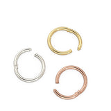 18mm Round Profile Clicker Gold Clasp / 14K Gold Connector / Necklace Connector Clasp Lock / Charm holder /  14k Gold Enhancer