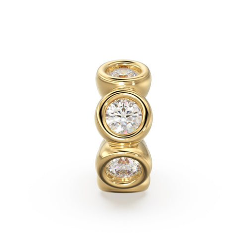 6mm Round Diamond Rondelle Gold Beads / Handmade Solid Gold Beads / Real Diamond Spacer / Jewelry Making Essential Findings St Patricks Day