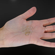 Load image into Gallery viewer, 18k Solid Yellow Gold Earwires With Daisy Ends 1 pair St Patricks Day