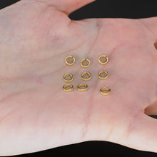 Load image into Gallery viewer, 5MM 14K Solid Yellow Gold Round Closed Jump Ring / Handmade Solid Gold Finding / Jewelry Making Essentials St Patricks Day