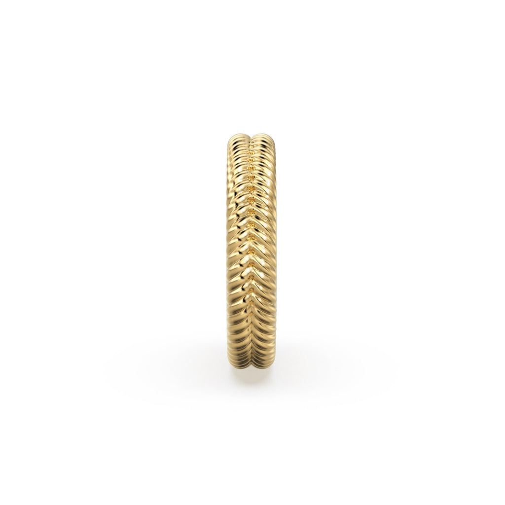 Textured 18k Solid Yellow Gold Spacer Beads / Jewelry Making Handmade Supplies / 14k Gold Wheel Tyre Findings - Jalvi & Co.