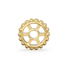 Load image into Gallery viewer, Milgrain 14k 18k Solid Yellow Gold Spacer Beads / Jewelry Making Supplies / Handmade Gold Wheel Tyre Findings - Jalvi & Co.