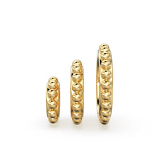 Load image into Gallery viewer, Milgrain 14k 18k Solid Yellow Gold Spacer Beads / Jewelry Making Supplies / Handmade Gold Wheel Tyre Findings - Jalvi & Co.