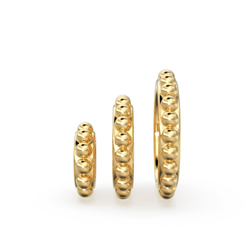 Milgrain 14k 18k Solid Yellow Gold Spacer Beads / Jewelry Making Supplies / Handmade Gold Wheel Tyre Findings - Jalvi & Co.