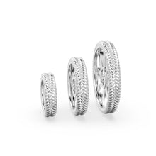 Load image into Gallery viewer, Textured 18k Solid Yellow Gold Spacer Beads / Jewelry Making Handmade Supplies / 14k Gold Wheel Tyre Findings - Jalvi & Co.