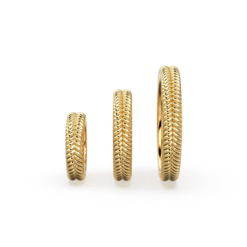 Textured 18k Solid Yellow Gold Spacer Beads / Jewelry Making Handmade Supplies / 14k Gold Wheel Tyre Findings - Jalvi & Co.