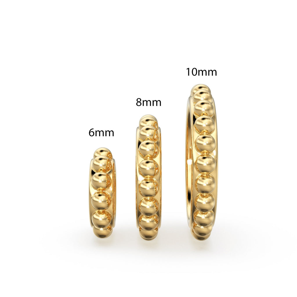 Milgrain 14k 18k Solid Yellow Gold Spacer Beads / Jewelry Making Supplies / Handmade Gold Wheel Tyre Findings - Jalvi & Co.