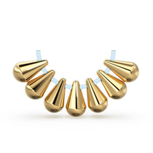 Load image into Gallery viewer, 18k Solid Yellow Gold Teardrop Charm Pendant Finding, Gold Drops 7x4mm St Patricks Day