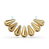 18k Solid Yellow Gold Teardrop Charm Pendant Finding, Gold Drops 7x4mm St Patricks Day