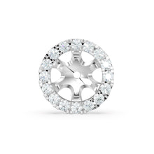 Load image into Gallery viewer, 1pc Diamond Solid Gold Earring Jacket for 7mm Round Pearl Beads / 1ct Diamond Solid Gold Earring Jacket Findings St Patricks Day