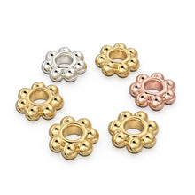 Load image into Gallery viewer, 2.8mm 18k Solid Yellow Gold Daisy Spacer Findings (5) St Patricks Day
