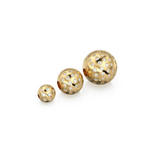 Load image into Gallery viewer, Flush Gypsy Setting Diamond Gold Beads / Handmade Diamond Rondelle Beads / Diamond Round Ball Sphere Beads / Gold Diamond Spacer Findings