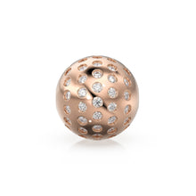 Load image into Gallery viewer, Flush Gypsy Setting Diamond Gold Beads / Handmade Diamond Rondelle Beads / Diamond Round Ball Sphere Beads / Gold Diamond Spacer Findings - Jalvi & Co.