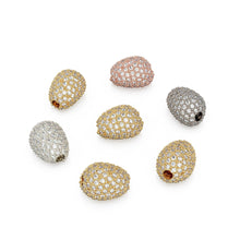 Load image into Gallery viewer, Nugget Real Diamond 18k Solid Gold Tumble Spacer Handmade Beads for Jewelry Making - Charms for Bracelet - Beads for Necklace - Jalvi & Co.