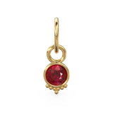 Ruby Charm, 18k Solid Gold Charm, Handmade Gold Charm, Designer Charm Pendant, Charms Necklace, Ruby Charm