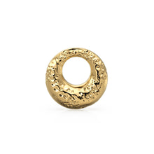Load image into Gallery viewer, 4mm 18k Solid Yellow Gold Ancient Style Rounded Donut Nugget Spacer Findings Beads With Rustic Raw Surface (5)