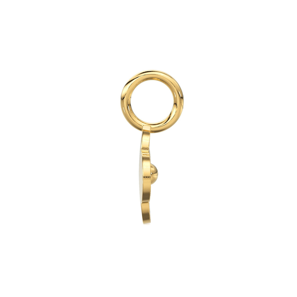 18k Solid Yellow Gold Fancy Textured Flower Charms Pendant Findings (5 pieces) St Patricks Day