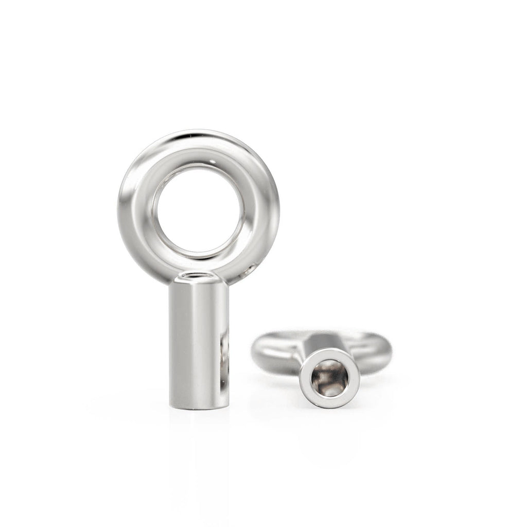 14k Solid Yellow Gold Crimp Cap End Stringing Finding With 0.9mm Holes 4mm Jump Ring Quantity: 2 0r 10 St Patricks Day